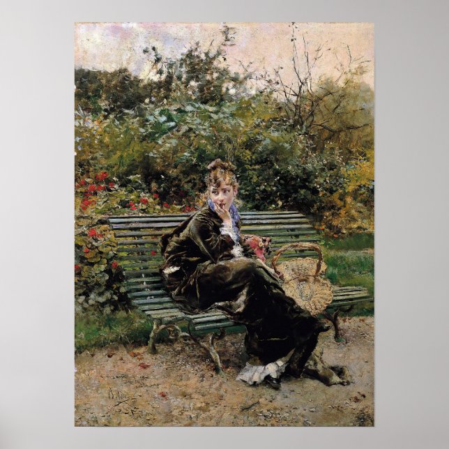 Boldini - Sitting In The Garden Poster (Front)