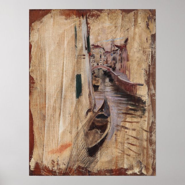 Boldini - View In A Venetian Canal Poster (Front)