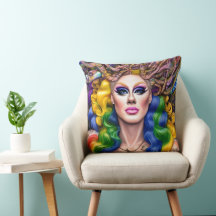 Boldly Glowing Rainbow Drag Queen Artwork Design