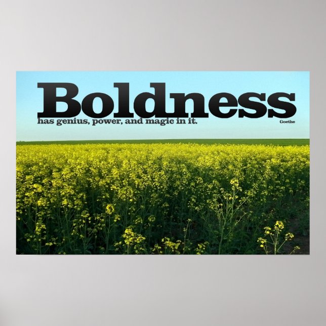 Boldness Motivational Poster Print (Front)
