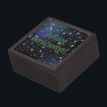 Boldog karácsonyt! Merry Christmas in Hungarian gf Gift Box<br><div class="desc">Boldog karácsonyt! Merry Christmas in Hungarian. White stars on a black and blue night background. Green font</div>