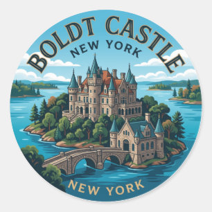 Boldt Castle, Heart Island, Thousand Islands Classic Round Sticker