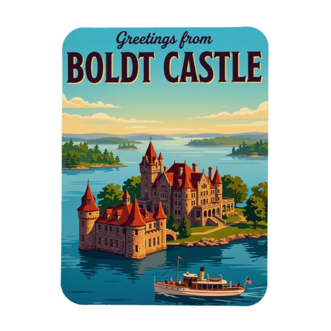 Boldt Castle USA Magnet (Vertical)