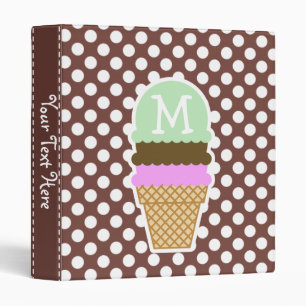 Bole Brown Polka Dots; Ice Cream Binder
