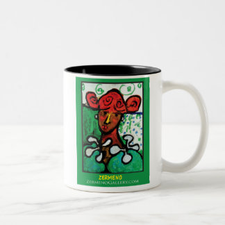 "Bolero Girl" by Zermeno Two-Tone Coffee Mug