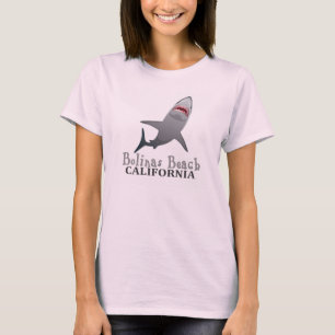 Bolinas Beach California ladies shark stripe tee