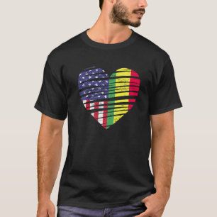 Bolivia American Grown Heart USA Patriot Heritage  T-Shirt