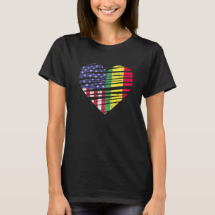 Bolivia American Grown Heart USA Patriot Heritage  T-Shirt