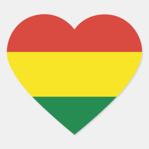Bolivia/Bolivian (Civil) Heart Flag Sticker