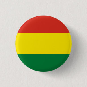 Bolivia (Bolivian) Flag 1 Inch Round Button