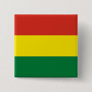 Bolivia (Bolivian) Flag 2 Inch Square Button