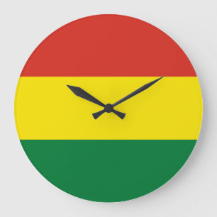 Bolivia (Bolivian) Flag Large Clock
