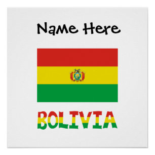 Bolivia Bolivian Flag Personalized Poster