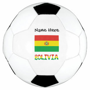 Bolivia Bolivian Flag Personalized Text Soccer Ball