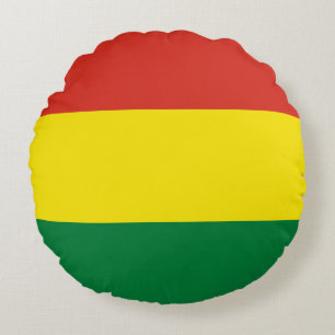 Bolivia (Bolivian) Flag Round Pillow