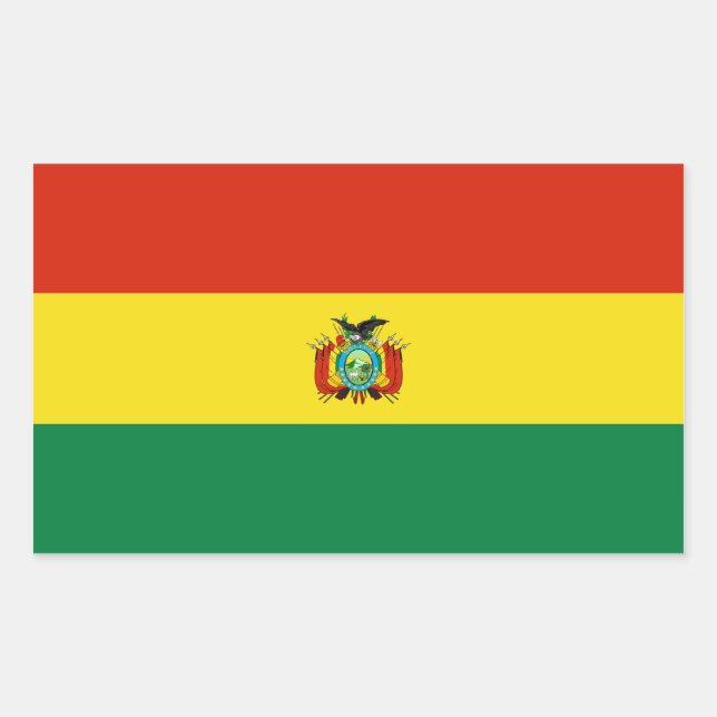Bolivia/Bolivian Flag Sticker (Front)