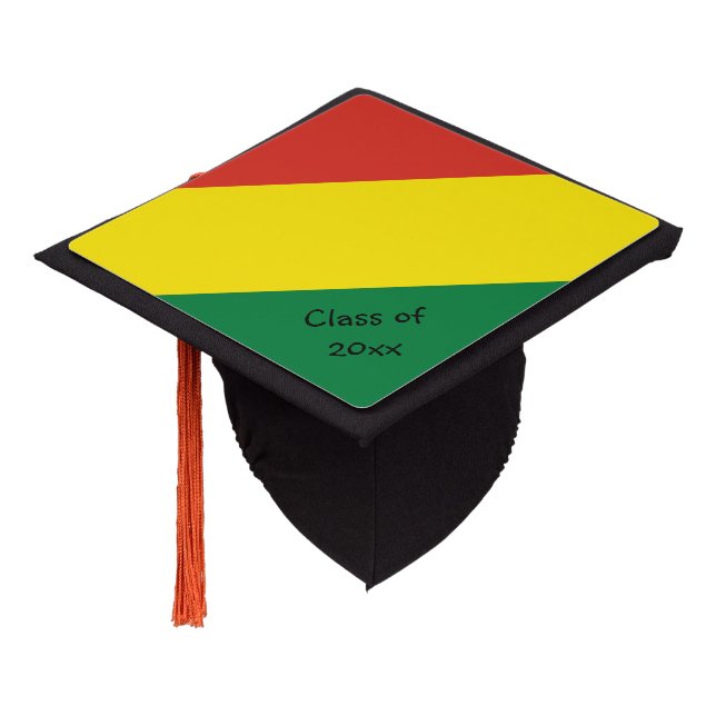 Bolivia & Bolivian Flag - Students / University Graduation Cap Topper (Angled)