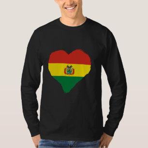 Bolivia Bolivian Pride Bolivian Roots Heart Bolivi T-Shirt