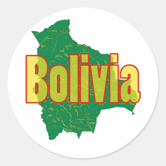 Bolivia Classic Round Sticker (Front)