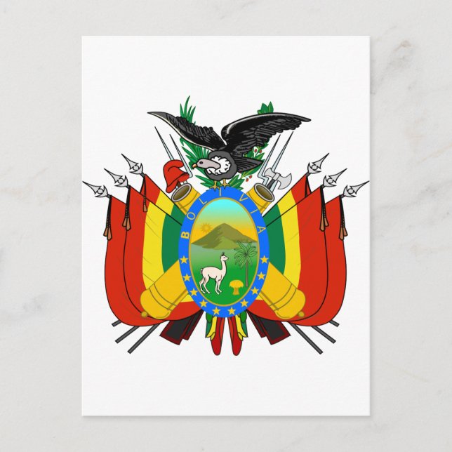 Bolivia Coat of arms BO Postcard (Front)