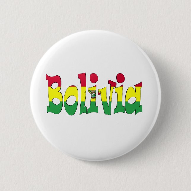 Bolivia Flag 2 Inch Round Button (Front)