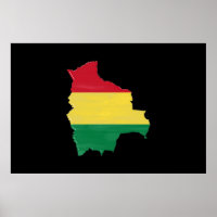 Bolivia flag and map