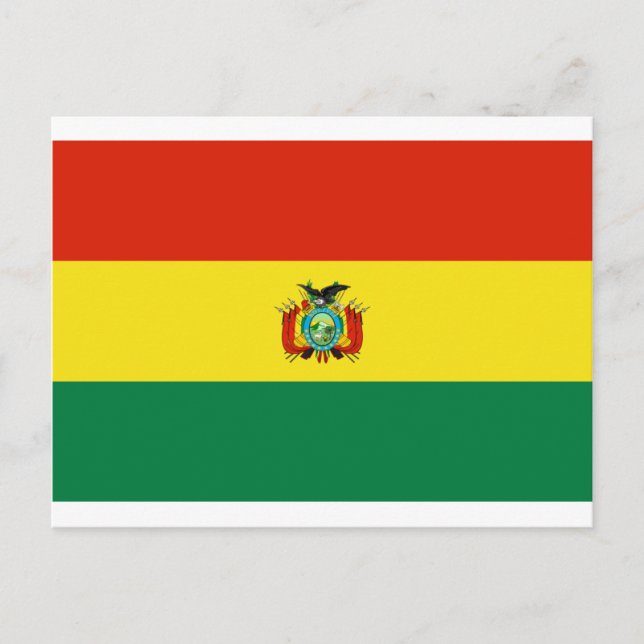 Bolivia Flag BO Postcard (Front)