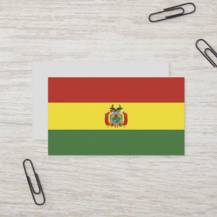 Bolivia flag business card