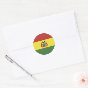 Bolivia flag classic round sticker