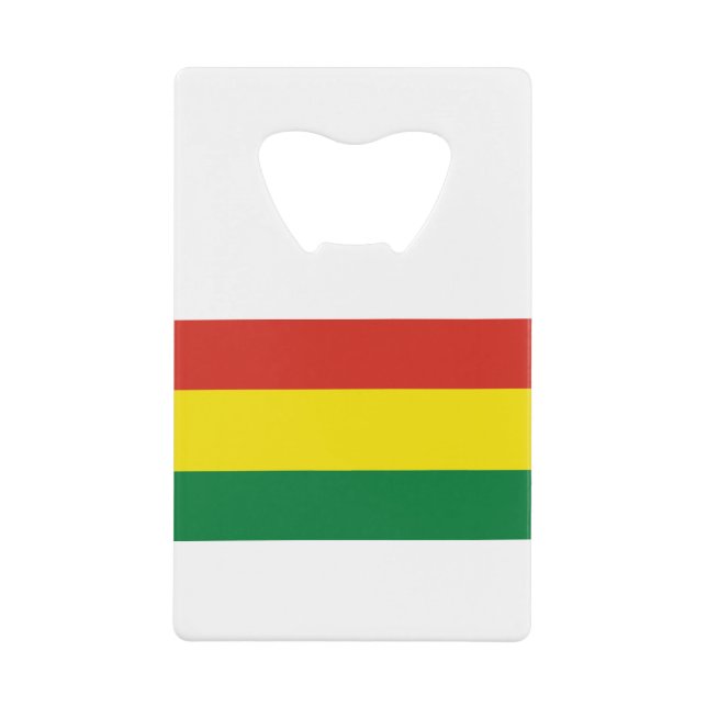 Bolivia Flag Credit Card Bottle Opener (Front)