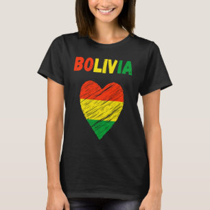 Bolivia Flag Holiday Bolivia Heart Bolivian Flag T-Shirt