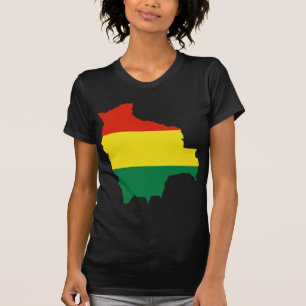 Bolivia Flag map BO T-Shirt
