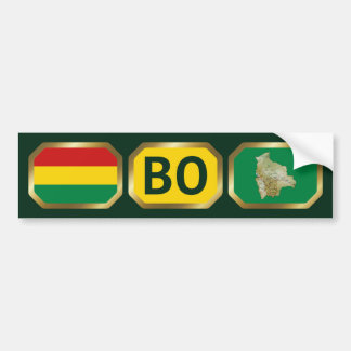 Bolivia Flag Map Code Bumper Sticker