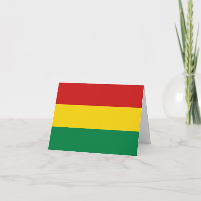 Bolivia Flag Notecard (Front)