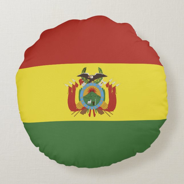 Bolivia flag round pillow (Back)