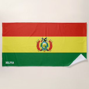 Bolivia Flag Splendid Patriotic Beach Towel
