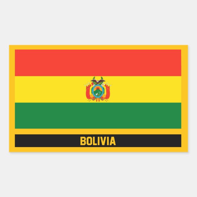 Bolivia Flag Sticker (Front)