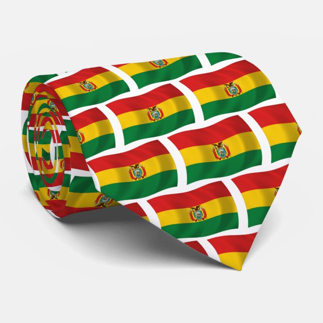 Bolivia Flag Tie (Rolled)