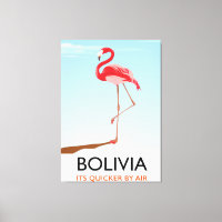 Bolivia Flamingo travel poster