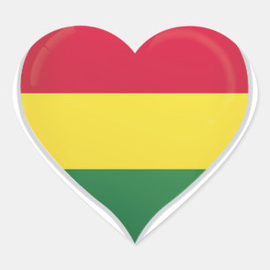 Bolivia love flag pride heart sticker