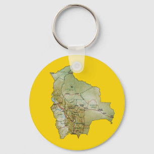 Bolivia Map Keychain