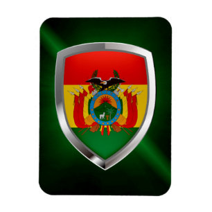 Bolivia Mettalic Emblem Magnet