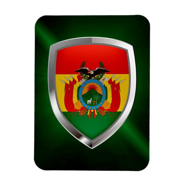 Bolivia Mettalic Emblem Magnet (Vertical)