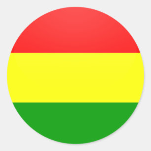 Bolivia quality Flag Circle Classic Round Sticker