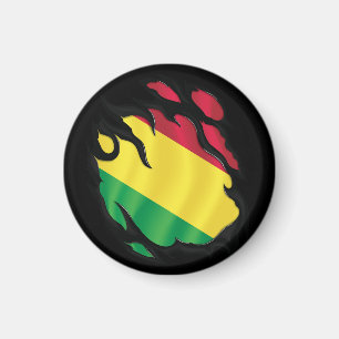 Bolivia Ripped Flag Magnet