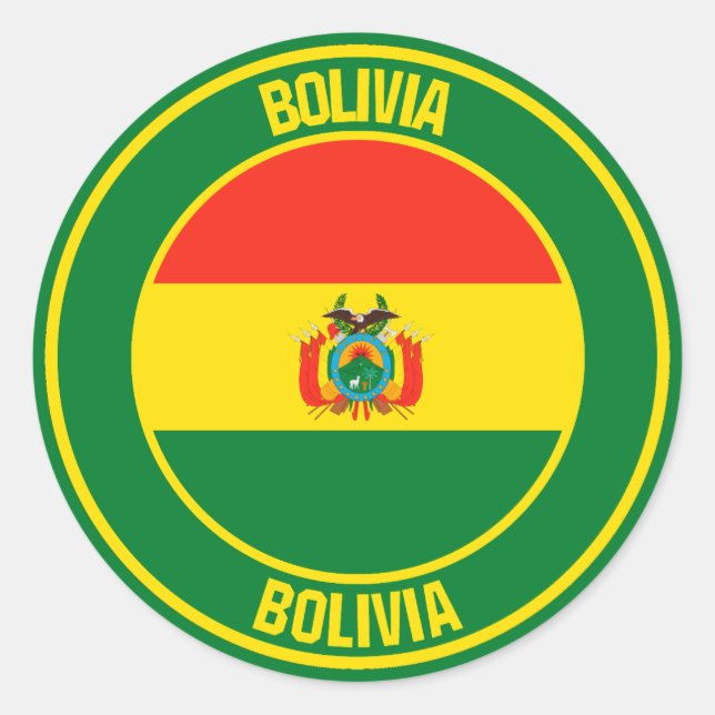 Bolivia Round Emblem Classic Round Sticker (Front)