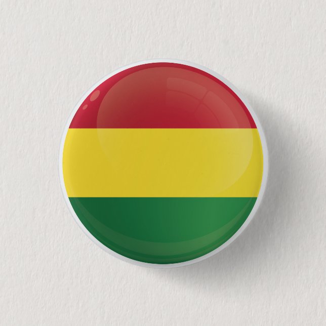 Bolivia  Round Icon Flag  1 Inch Round Button (Front)