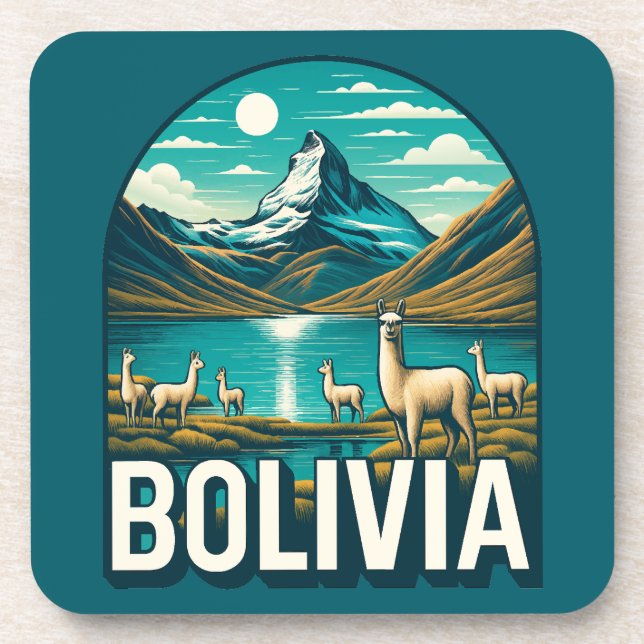 Bolivia South America Coaster (Front)