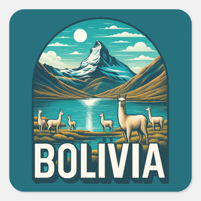Bolivia South America Square Sticker (Front)