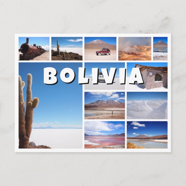 Bolivia souvenir photo collage postcard (Front)